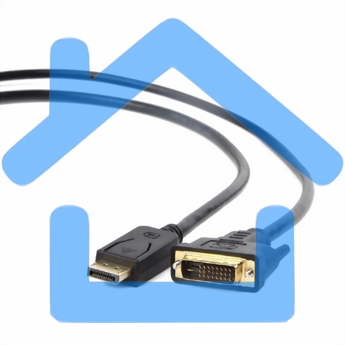 Кабель DisplayPort-DVI Gembird/Cablexpert 3м, 20M/19M, черный, экран, пакет(CC-DPM-DVIM-3M)