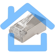 Разъем сетевой Rexant LAN на кабель, штекер 8Р8С (Rj-45), под обжим, в экране, (10шт.)