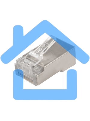 Разъем сетевой Rexant LAN на кабель, штекер 8Р8С (Rj-45), под обжим, в экране, (10шт.)