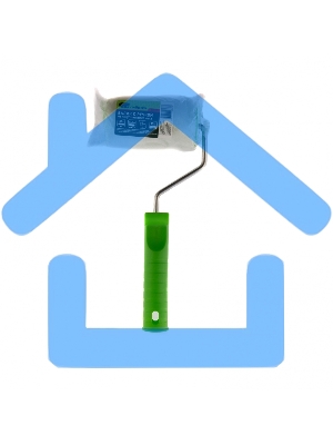 Валик ИСКУССТВЕННЫЙ МЕХ с ручкой, 100 мм, ворс 15 мм, D 48 мм, D руч. - 6 мм, полиэстер Сибртех