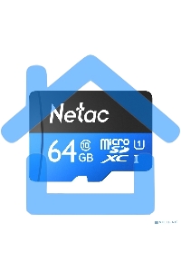 Флеш карта microSDHC 64Gb Netac P500 <NT02P500STN-064G-R> (с SD адаптером) 80Mb/s