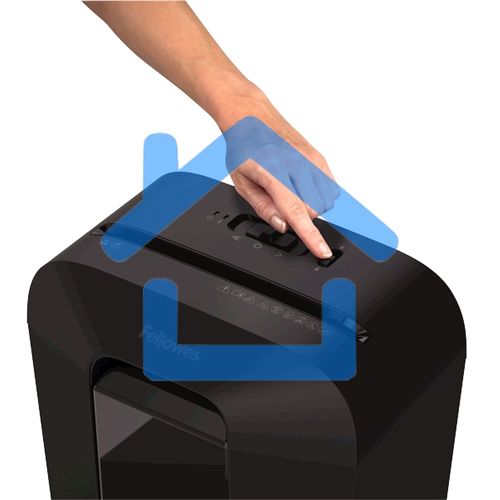 Шредер Fellowes PowerShred LX70 черный (секр.P-4)/перекрестный/11лист./18лтр./скрепки/скобы/пл.карты