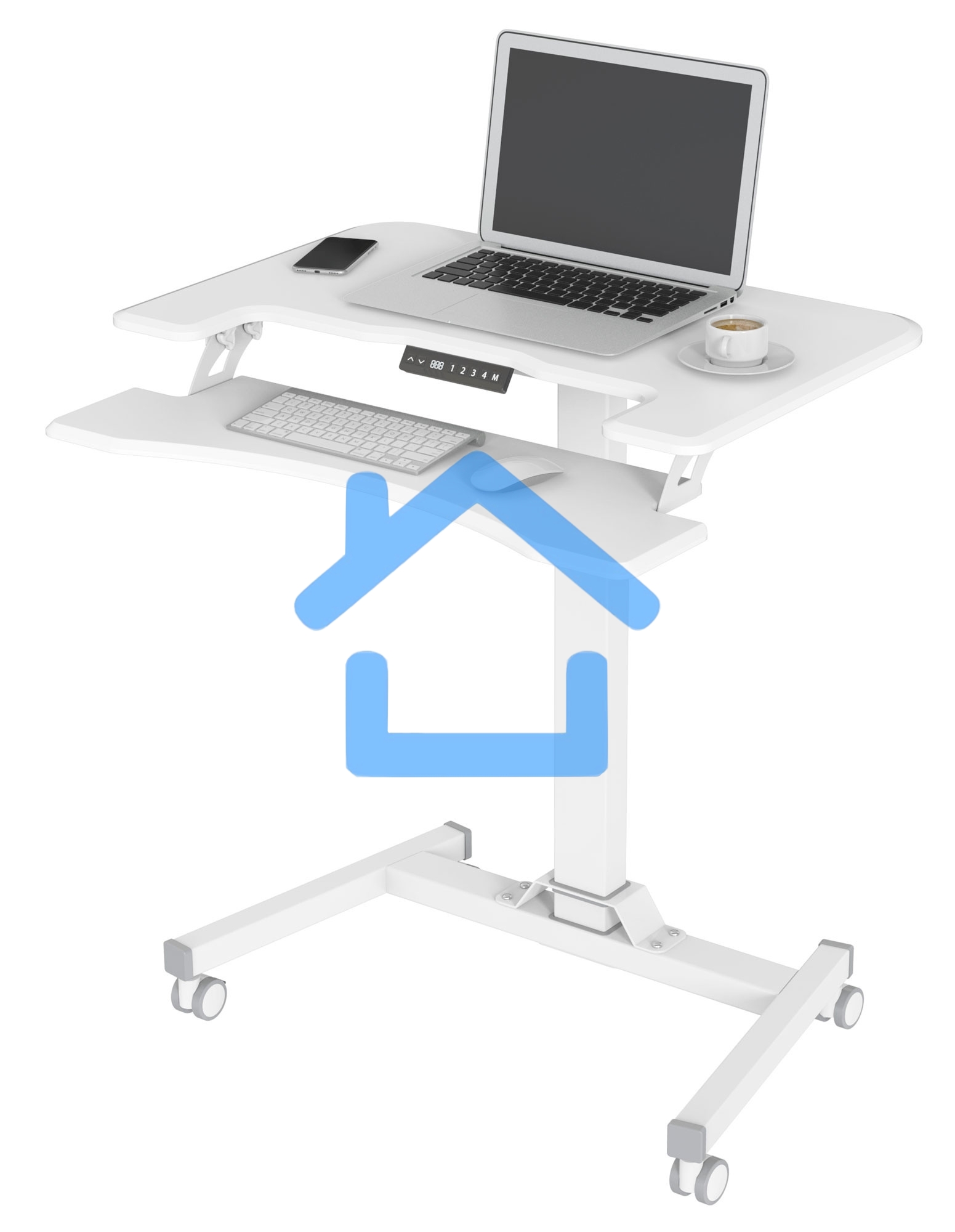 Стол для ноутбука Cactus VM-FDE103 столешница МДФ белый 91.5x56x123см (CS-FDE103WWT)