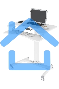 Стол для ноутбука Cactus VM-FDE103 столешница МДФ белый 91.5x56x123см (CS-FDE103WWT)