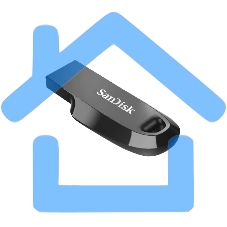 Флешка USB 128 Gb SanDisk CZ550 Ultra Curve, USB 3.2 черный