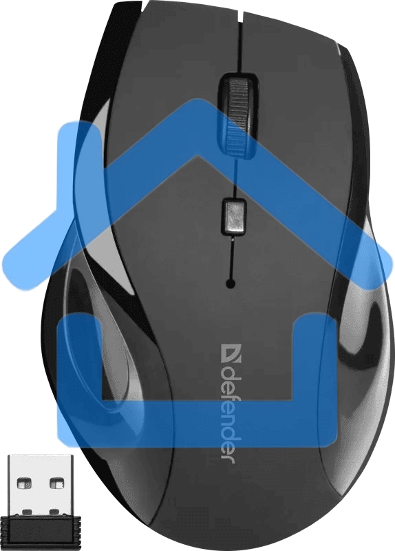 Мышь беспроводная Defender Accura MM-295 черный, 1600 dpi, радиоканал, USB, кнопки - 6