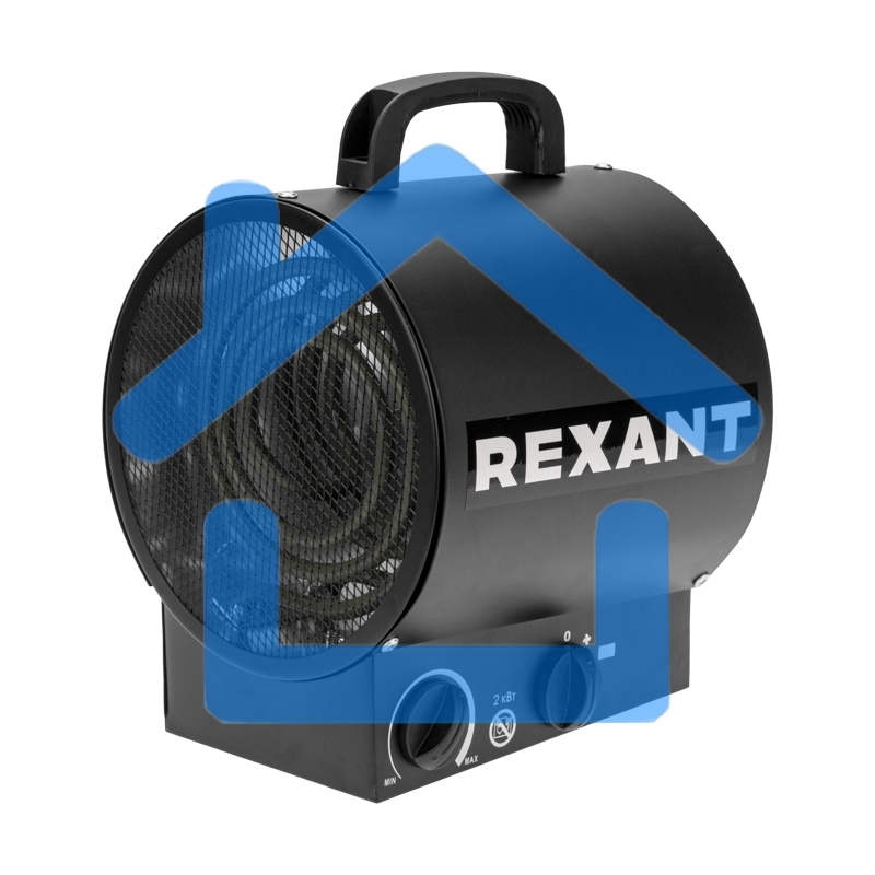 Пушка тепловая электрическая Rexant 60-0036 круглая, прямоугольная подставка, ТЭН, 2кВт