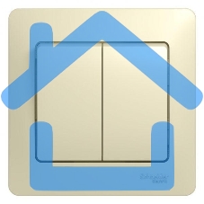 Выключатель 2-кл. СП Glossa 10А IP20 10AX в сборе беж. SchE GSL000252