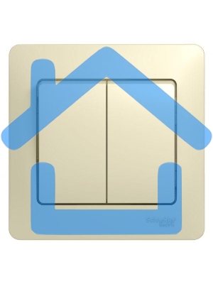 Выключатель 2-кл. СП Glossa 10А IP20 10AX в сборе беж. SchE GSL000252