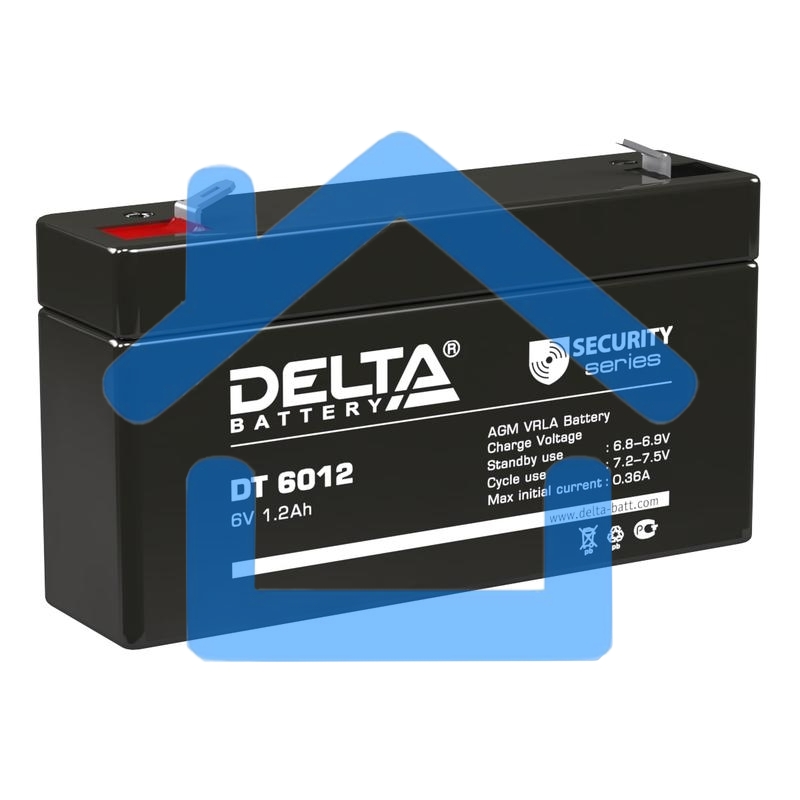 Батарея Delta DT 6012 (6V, 1.2Ah)