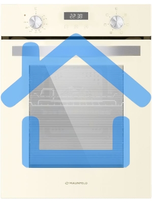 Шкаф духовой электрический Maunfeld EOEM516BG, 45 см, 51 л, бежевый, встраиваемый