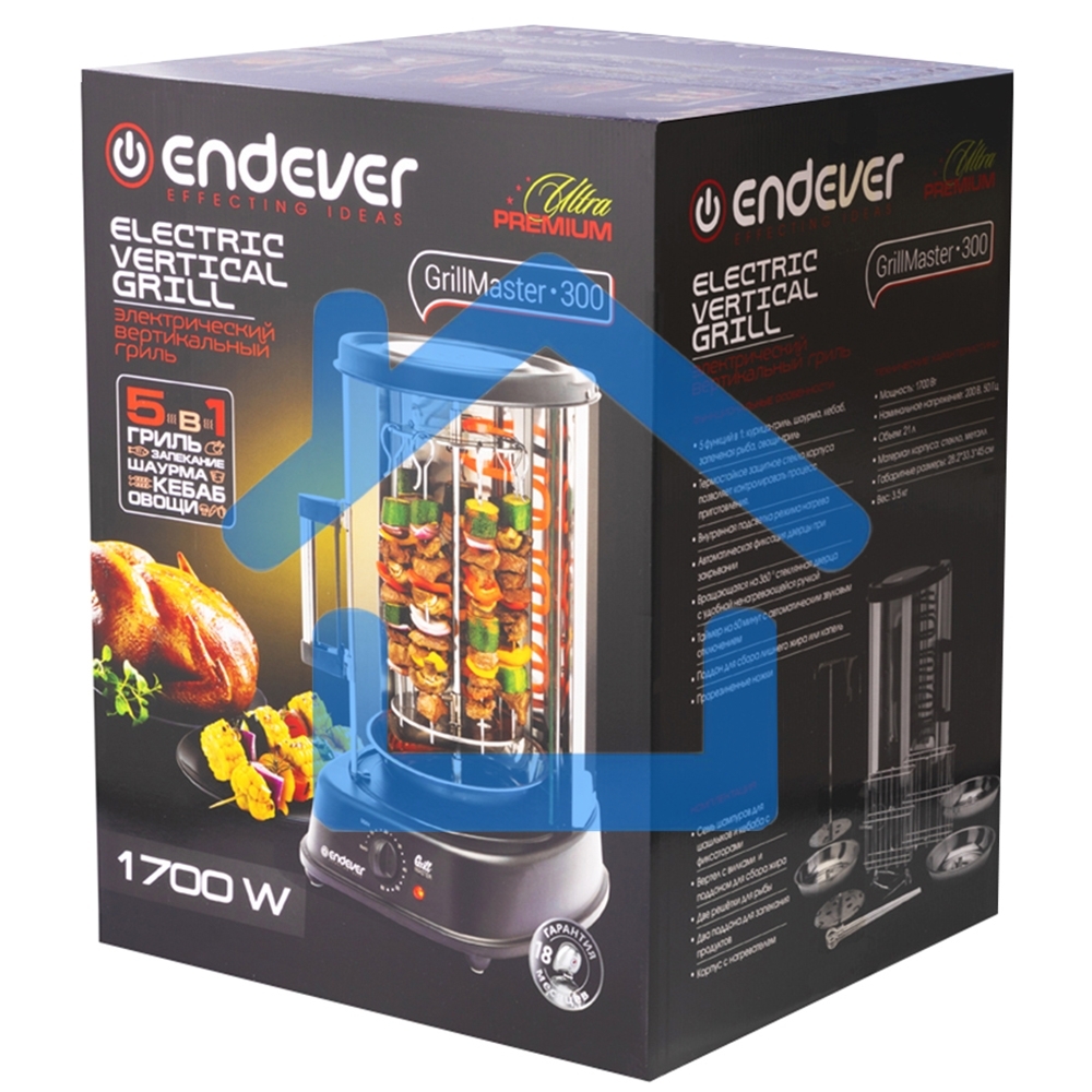 Электрический вертикальный гриль Endever Grillmaster 300