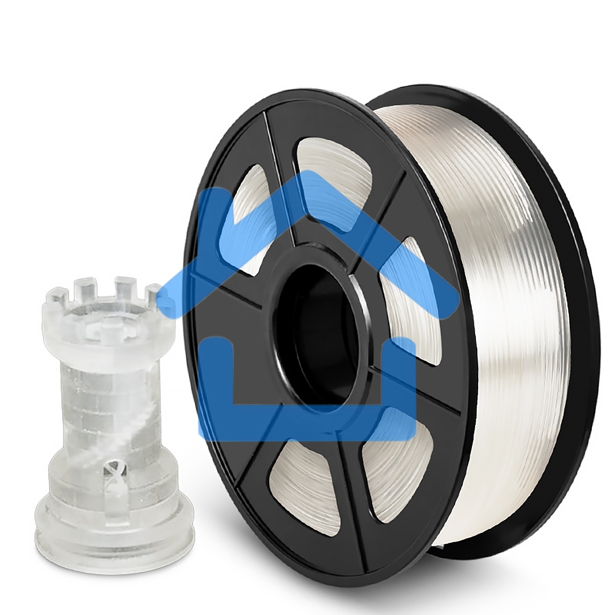 Филамент NVPRINT PLA Transparent для 3D печати диаметр 1.75мм длина 330 метров масса 1 кг