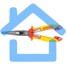 Утконосы GROSS 17177длинногубцы диэлектрические рукоятки до 1000в трехкомпонентные рукоятки 205мм