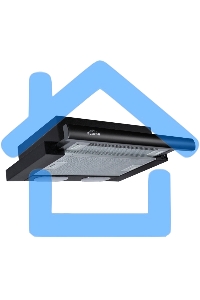 Вытяжка встраиваемая Elikor Интегра 45П-400-В2Л черная, 45 см, 400 куб. м/ч, 55 дБ