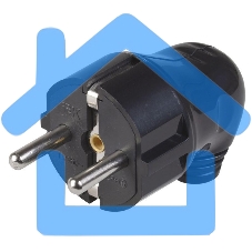 Вилка Iek EVP11-16-01-K02 ВПу11-02-Ст разборная угловая с з/к 16А черная