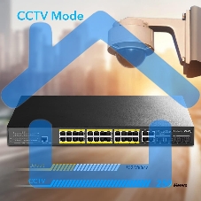 Коммутатор Cudy GS2028PS4-400W 24-Port Layer 2 Managed Gigabit PoE+ Switch with 4 Gigabit Combo Ports, 400W