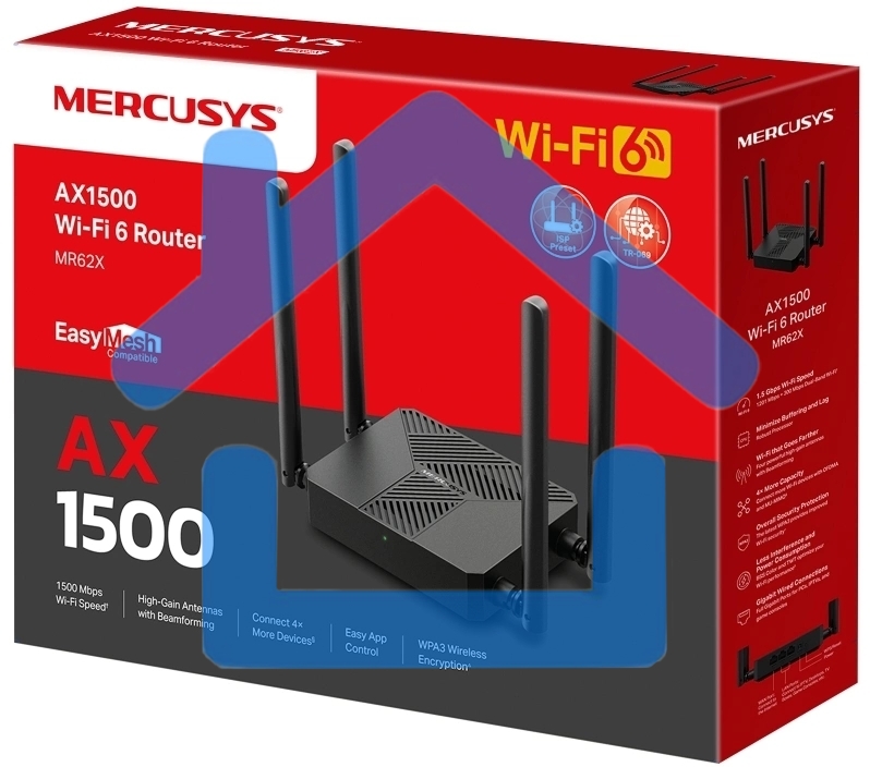 Маршрутизатор Mercusys MR62X AX1500 Wi-Fi 6 Router