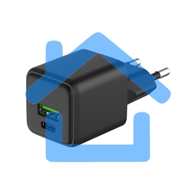 Сетевое зарядное устройство с двумя портами USB-A и Type-C, 20Вт GaN Rexant