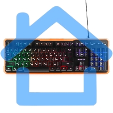 Клавиатура игровая 	Гарнизон GK-320G черный USB, подсветка, код 