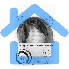 Кабель Cablexpert HDMI CC-HDMI4L-15, 19M/19M, v2.0, серия Light, позол.разъемы, экран, 4.5м, черный, пакет