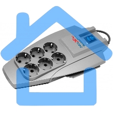 Сетевой фильтр Pilot X-Pro: 6 евророзеток Zero Start биметаллический предохранитель и микропроцессор 5 метров Pilot X-Pro 5M