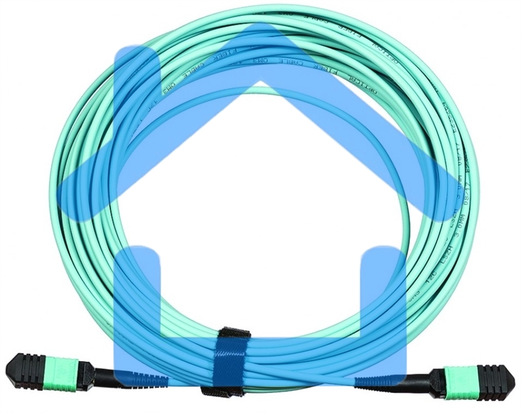 Сборка кабельная MPO-MPO, 12 волокон OM4, тип B (Key Up-Key Up), низкие потери, LSZH, 3 м, розовая
