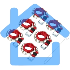 Цепи (браслеты) противоскольжения Rexant для кроссоверов, однорядные, к-т 6 шт.