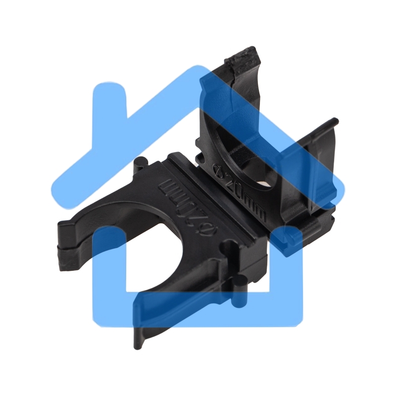 Крепеж-клипса для трубы ø 20 мм черная (10 шт./уп.) Rexant