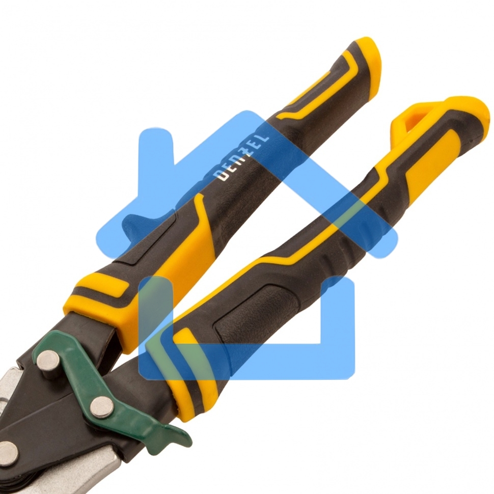 Ножницы по металлу,270мм, прямой и правый рез,сталь-СrMo, трехкомп.рук-ки Denzel