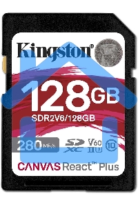 Флеш карта SDXC Kingston SDR2V6/128Gb Canvas React Plus w/o adapter 128Gb