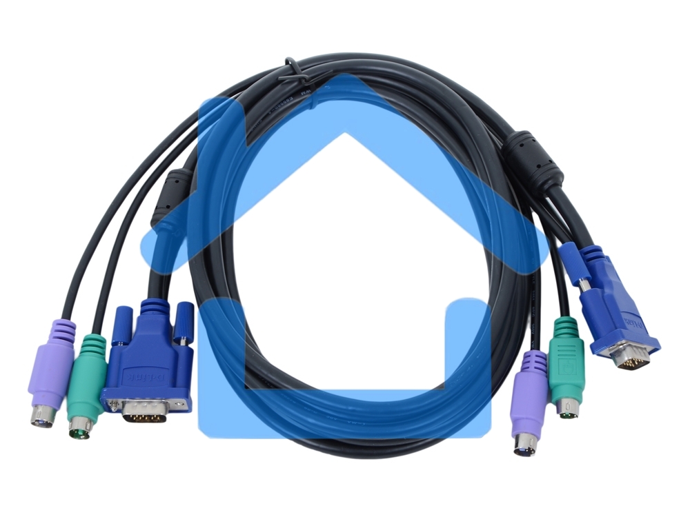 Набор кабелей D-LINK DKVM-CB3 для DKVM - 2хPS/2,1xVGA, 3м