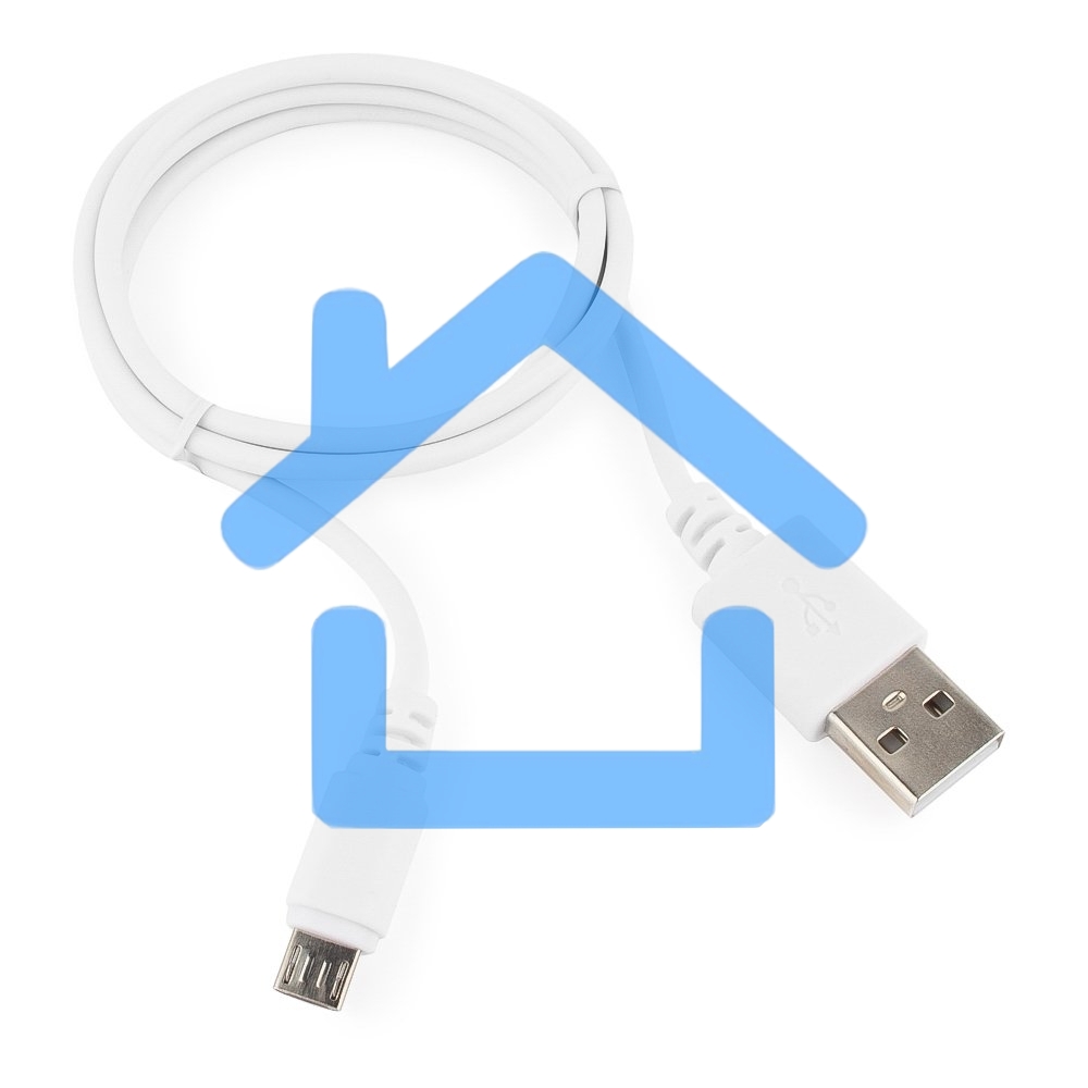 Кабель USB 2.0 Pro Cablexpert CC-mUSB2-AMBM-1MW, AM/microBM 5P, 1м, экран, белый, пакет