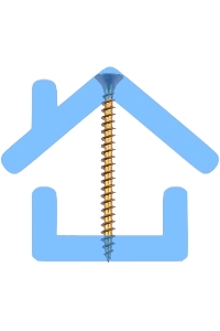 Саморез универсальный KRANZ 4х50, желтый цинк, короб (200 шт./уп.)