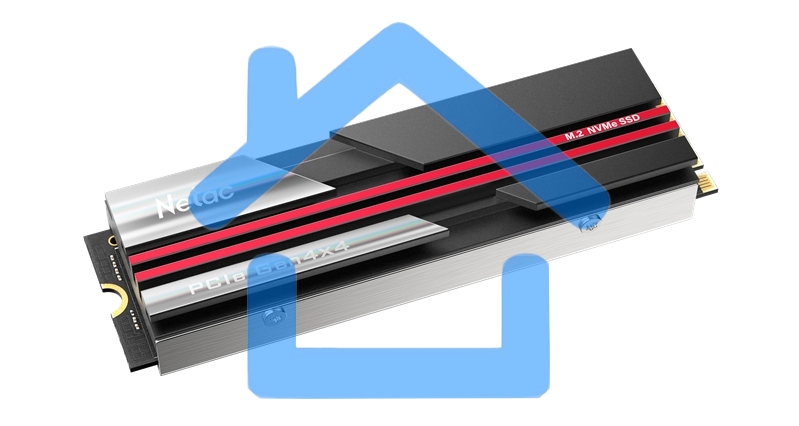 Накопитель SSD Netac NV7000, 1Tb, M.2 2280, PCIe 4.0 x4, NVMe, R/W 7200/5500, с радиатором