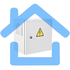 Шкаф ЭКОНОМ уличный всепогодный настенный укомплектованный (В500 Ш500 Г250), комплектация T1-IP54