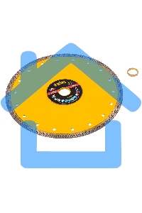 Диск алмазный отрезной Denzel 230 х 22,2мм, сплошной, супертонкий, горячий пресс, сухой/мокрый рез