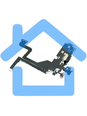 Шлейф с разъемом зарядки и микрофоном для Apple iPhone 13 Pro, черный