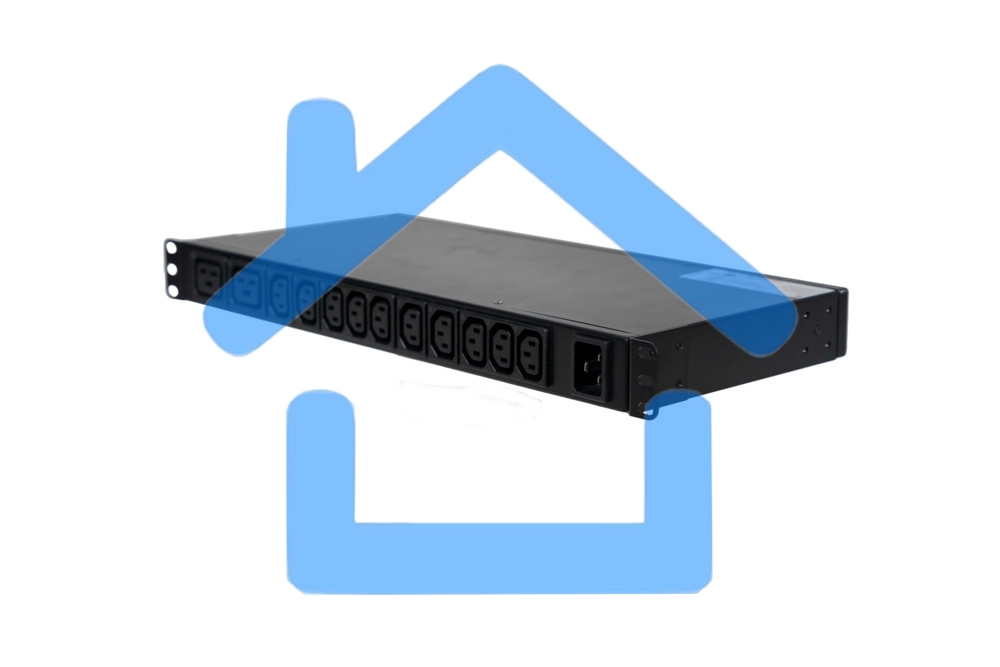 БРП Uniprom, управляемый, 1U, 240В, 1Ф, 16A, 10xC13 2xC19, 2м кабель, IEC320 C20