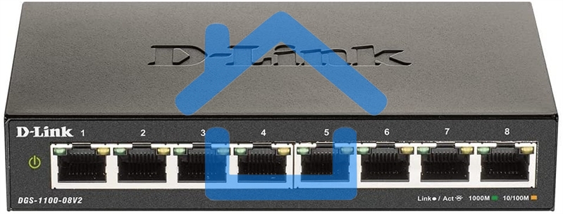 Коммутатор D-Link DGS-1100-08V2 8-ports, DGS-1100-08V2/A1A