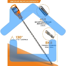 Бур по бетону 10x410x350 SDS-Plus