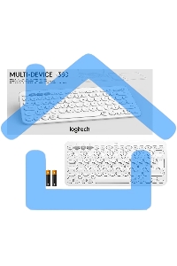 Клавиатура Logitech K380 беспроводная, Bluetooth, белый