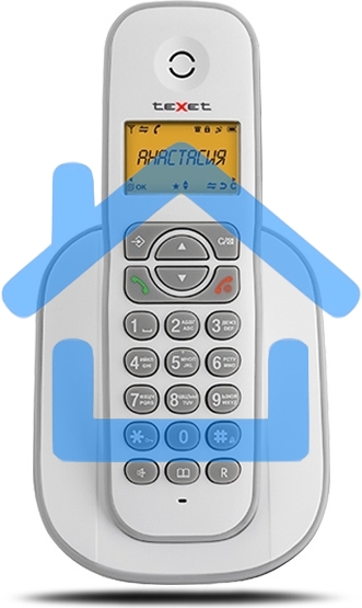 Радиотелефон teXet TX-D4505A Dect белый-серый