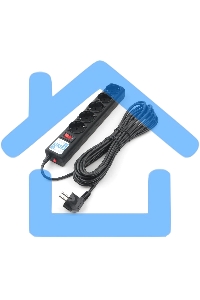 Сетевой фильтр Powercube SPG5-С2 1.9м (5 розеток) черный (коробка)