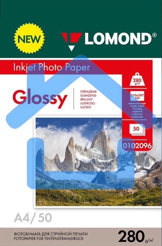 Фотобумага Lomond 0102096 A4/280г/м2/50л./белый глянцевое для струйной печати