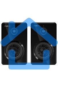 Акустическая система SVEN SPS-730 2.0 черные (2x25Вт, экокожа, USB/SD, пульт ДУ, Bluetooth)