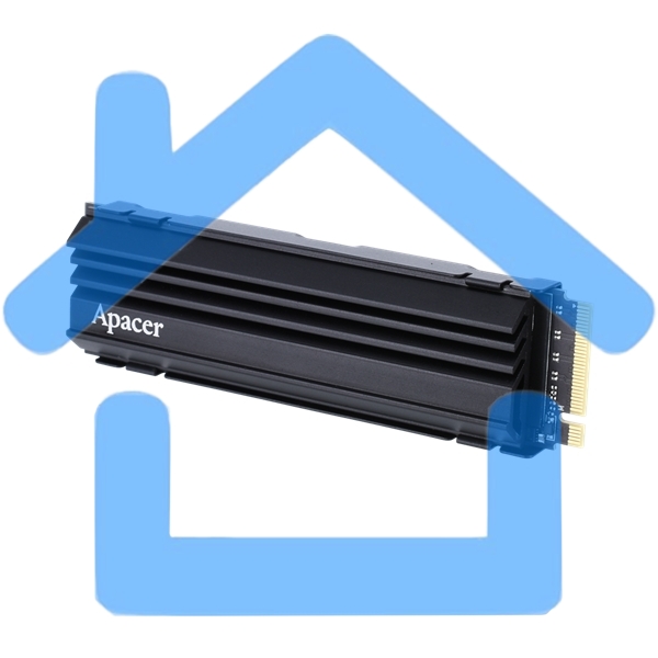 Накопитель SSD Apacer AS2280Q4U, 4TB, PCIe Gen4x4, M.2 2280, NVMe, R/W 7400/6800, с радиатором