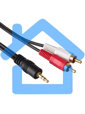 Кабель аудио Exegate 3.5мм Jack M - 2xRCA M 5м позолоченные разъемы