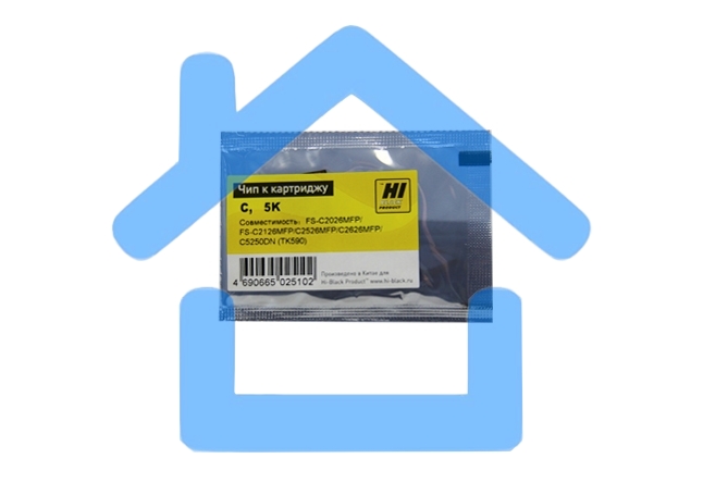 Чип Hi-Black к картриджу Kyocera Mita FS-C2026/C2126MFP/C5250DN, C, TK-590, 5К