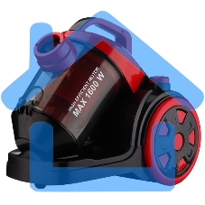 Пылесос Sakura SA-8312R 1600Вт б/м HEPA красный/черный